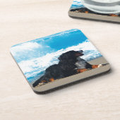 ベルネーズマウンテンドッグオンビーチ コースター (左側)