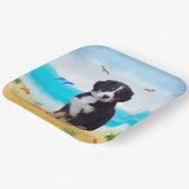 ベルネーズマウンテンドッグオンビーチ ペーパープレート (傾斜あり)