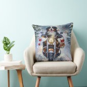 ベルネーズマウンテンドッグオートバイクリスマスに乗る クッション (椅子)