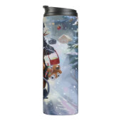 ベルネーズマウンテンドッグオートバイクリスマスに乗る タンブラー (回転右)