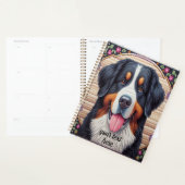 ベルネーズマウンテンドッグカラフルフローラ縁ど プランナー手帳 (ディスプレー)