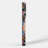 ベルネーズマウンテンドッグカラフルフローラ縁ど Case-Mate iPhoneケース (裏面 / 右)