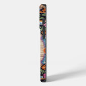 ベルネーズマウンテンドッグカラフルフローラ縁ど Case-Mate iPhoneケース (裏面 / 左)