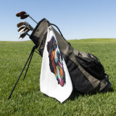 ベルネーズマウンテンドッグカラフル ゴルフタオル (グリーン)