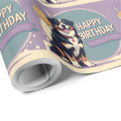 ベルネーズマウンテンドッグカラフル ラッピングペーパー (ロールコーナー)