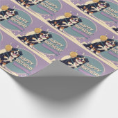 ベルネーズマウンテンドッグカラフル ラッピングペーパー (角)