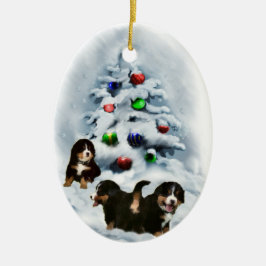 ベルネーズマウンテンドッグクリスマスオーナメント セラミックオーナメント