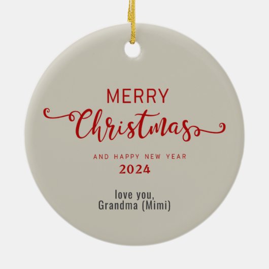 ベルネーズマウンテンドッグクリスマスオーナメント セラミックオーナメント (裏面)