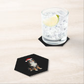 ベルネーズマウンテンドッグクリスマスツリードッグパピーウェイテ ペーパーコースター (インサイチュ)