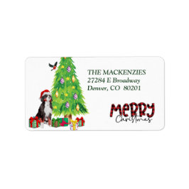 ベルネーズマウンテンドッグクリスマスツリー差出人住所 ラベル