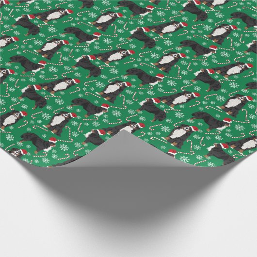 ベルネーズマウンテンドッグクリスマスドッグ ラッピングペーパー (角)
