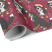 ベルネーズマウンテンドッグクリスマスラッピング紙 ラッピングペーパー (ロールコーナー)