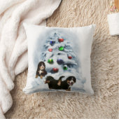 ベルネーズマウンテンドッグクリスマス クッション (ブランケット)