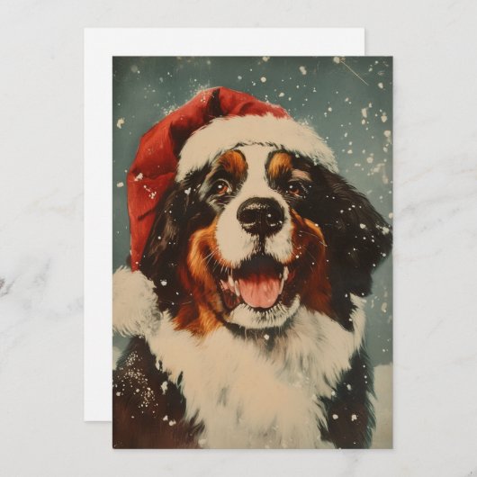 ベルネーズマウンテンドッグクリスマス シーズンカード (正面/裏面)