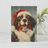 ベルネーズマウンテンドッグクリスマス シーズンカード (スタンド正面)
