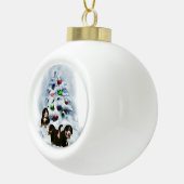 ベルネーズマウンテンドッグクリスマス セラミックボールオーナメント (右)