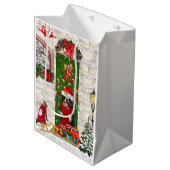 ベルネーズマウンテンドッグクリスマス ミディアムペーパーバッグ (正面アングル)