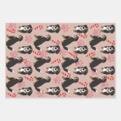 ベルネーズマウンテンドッグクリスマス ラッピングペーパーシート (正面)