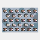 ベルネーズマウンテンドッグクリスマス ラッピングペーパーシート (正面)