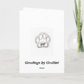 ベルネーズマウンテンドッググリーティングカード カード (裏面)