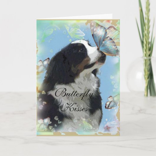 ベルネーズマウンテンドッググリーティングカード カード (正面)