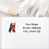 ベルネーズマウンテンドッググリーティングサンタ ラベル (インサイチュ)