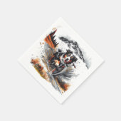 ベルネーズマウンテンドッグサイクリングインザマウンテンズ スタンダードカクテルナプキン (角)
