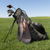 ベルネーズマウンテンドッグサンタクロースフェスティバルクリスマス ゴルフタオル (グリーン)