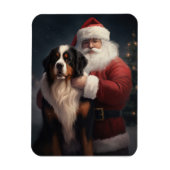 ベルネーズマウンテンドッグサンタクロースフェスティバルクリスマス マグネット (縦)