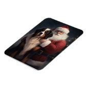 ベルネーズマウンテンドッグサンタクロースフェスティバルクリスマス マグネット (左側)