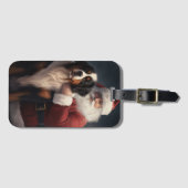 ベルネーズマウンテンドッグサンタクロースフェスティバルクリスマス ラゲッジタグ (正面横)