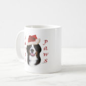 ベルネーズマウンテンドッグサンタポーズ コーヒーマグカップ (正面左)