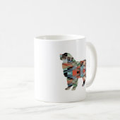 ベルネーズマウンテンドッグジオシルエットプレイド コーヒーマグカップ (正面右)