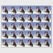 ベルネーズマウンテンドッグスイスクロス ラッピングペーパー (フラット)