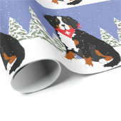 ベルネーズマウンテンドッグスイスクロス ラッピングペーパー (ロールコーナー)