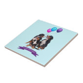 ベルネーズマウンテンドッグスハッピーバースデー タイル (側面)