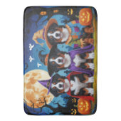 ベルネーズマウンテンドッグスパンプキンハロウィンおもしろい バスマット (正面縦)