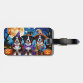 ベルネーズマウンテンドッグスパンプキンハロウィンおもしろい ラゲッジタグ (裏面横)