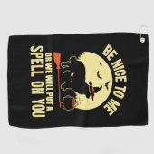 ベルネーズマウンテンドッグスペルオンユーのハロウィンコスム ゴルフタオル (横)