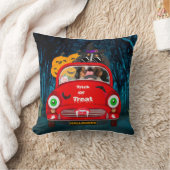 ベルネーズマウンテンドッグドライビングカーホラーハロウィーン クッション (ブランケット)