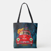 ベルネーズマウンテンドッグドライビングカーホラーハロウィーン トートバッグ (裏面)