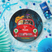 ベルネーズマウンテンドッグドライビングカーホラーハロウィーン ペーパープレート (パーティー)