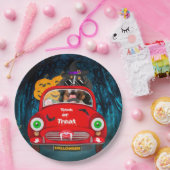 ベルネーズマウンテンドッグドライビングカーホラーハロウィーン ペーパープレート (パーティー)