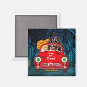 ベルネーズマウンテンドッグドライビングカーホラーハロウィーン マグネット (正面/裏面)