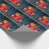 ベルネーズマウンテンドッグドライビングカーホラーハロウィーン ラッピングペーパー (角)