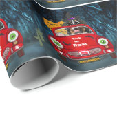 ベルネーズマウンテンドッグドライビングカーホラーハロウィーン ラッピングペーパー (ロールコーナー)