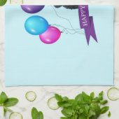 ベルネーズマウンテンドッグハッピーバースデー キッチンタオル (折り畳み)