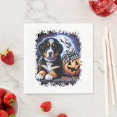 ベルネーズマウンテンドッグハロウィーン スタンダードランチョンナプキン (インサイチュ)