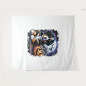 ベルネーズマウンテンドッグハロウィーン タペストリー (正面(横))