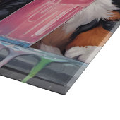 ベルネーズマウンテンドッグパピーズ飲むミルクシェイク カッティングボード (角)